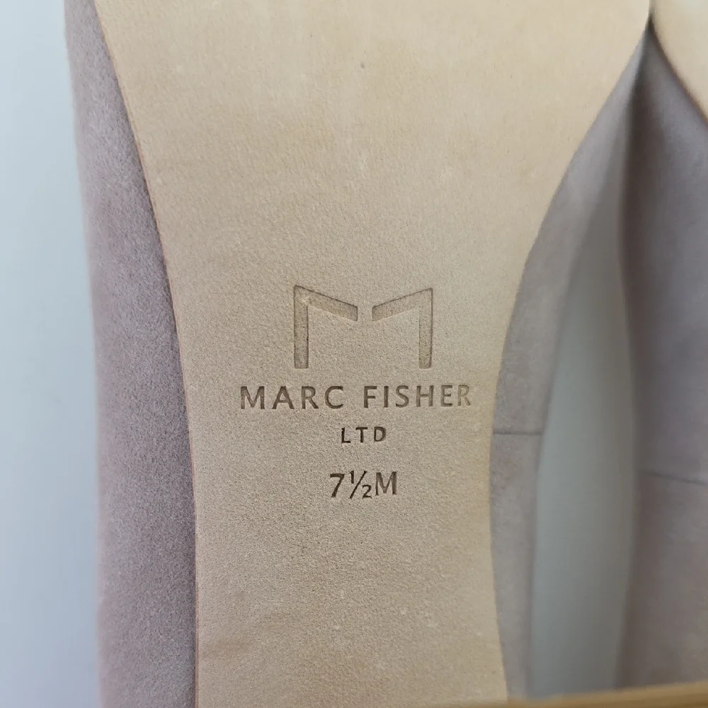 Marc Fisher Taupe Suede Heels.  Size 7 1/2 - Picture 11 of 12
